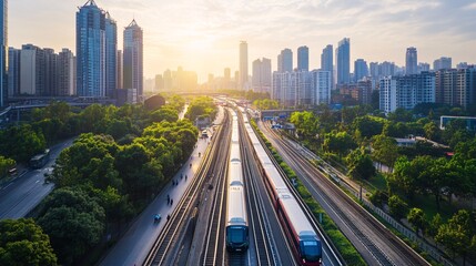 Visualize transportation and urban mobility solutions with images that portray urban transportation systems, sustainable mobility options, and the evolving landscape of urban mobility