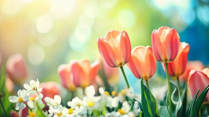 Reflect the freshness and renewal of spring with vibrant imagery that captures blooming flowers, awakening nature, and the sense of renewal and vitality that comes with the season