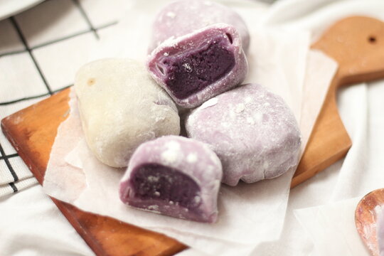 Ube Mochi - ube jam homemade
