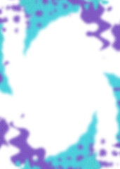 Fototapeta premium An abstract transparent psychedelic wavy vignette design element overlay.