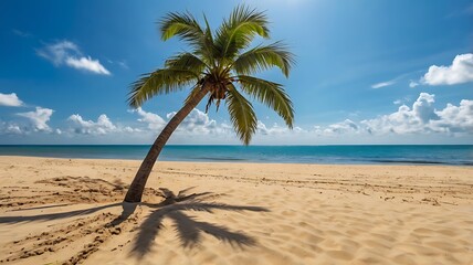 Obraz premium coconut trees on the beach with natural look 