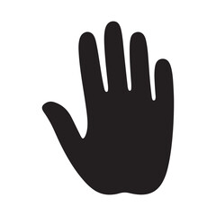 Obraz premium Hand Palm Print Silhouette Vector Illustration