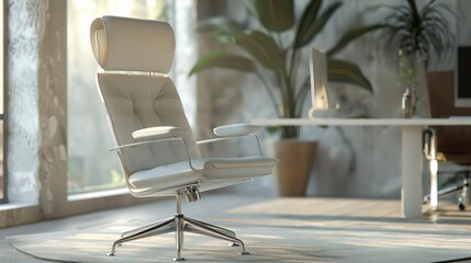 Modern Wooden Armchair. Elegant Comfort in Automotive Design concept