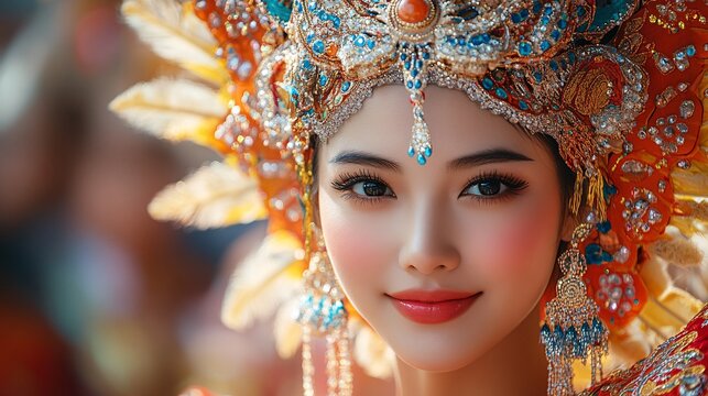 Cultural festival with vibrant costumes and lively performances