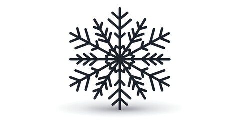 A simplistic snowflake  for Christmas and New Year festivities&acirc;&euro;&rdquo;ideal for flat cartoon illustrations, decorative purposes, and promotional advertising throughout the holiday season.