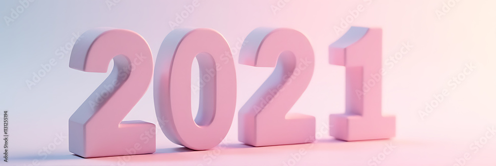 Poster The year 2021 is displayed prominently on a soft pastel colored background creating a visually appealing effect._00001_
