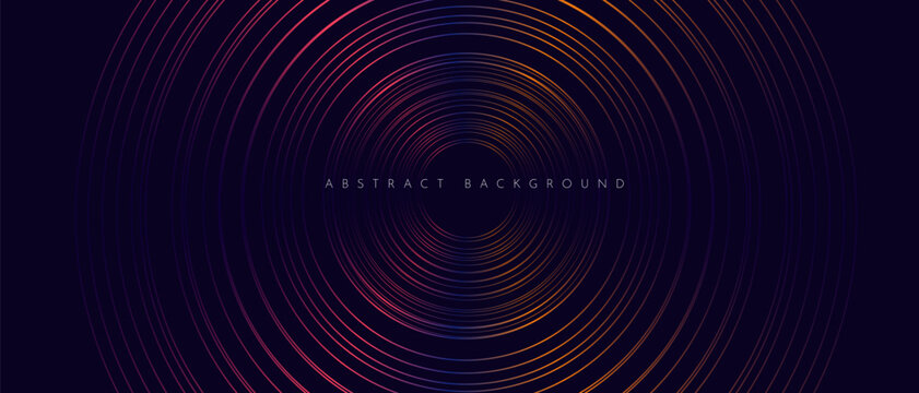 Tech Network Design. Abstract Digital Big Data for Social Media, Advertising, Banner, Poster, Card, Cover. Background 3D Cyberpunk, Hi-tech in Vector.