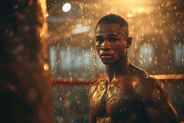 Fitness boxing session at the gym