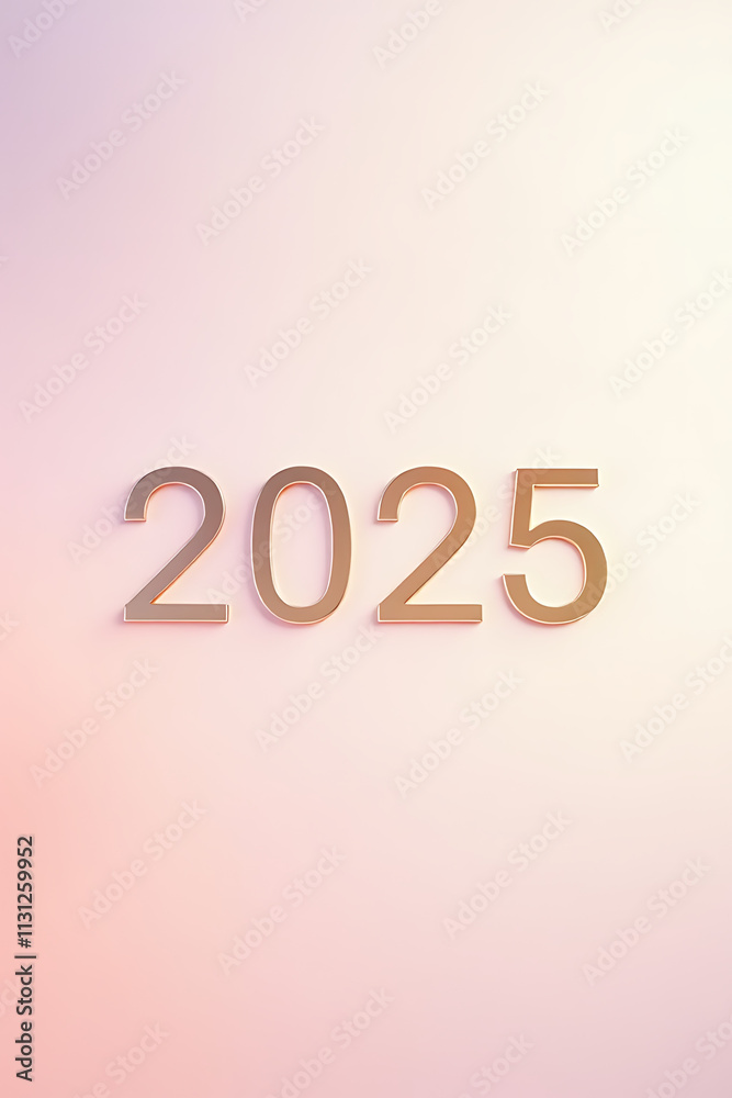 Fototapete the 2025 mockup features a design with a soft pastel colored background that promotes goal setting a
