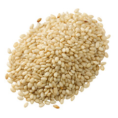 Fototapeta premium Pile of Raw Sesame Seeds isolated on transparent background cutout, Png, Cutout