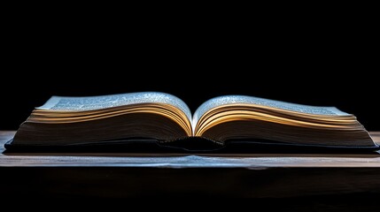 Open book with glowing pages, symbolizing effective learning and education. The image captures the essence of creativity, imagination, and the power of reading to expand horizons