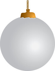 White christmas ball vector illustration