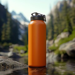 Eco-Conscious Water Bottle Mockup for Green Marketing