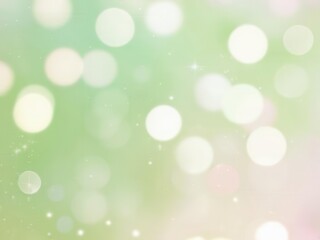 Obraz premium Soft Green Bokeh Lights Abstract Background Pastel Texture