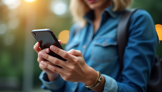 Person uses smartphone to search for business opportunities and finds their ideal job through online recruitment platforms efficiently._00003_