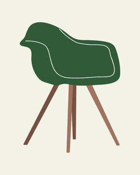 Modern furniture Chair Vector Illustration