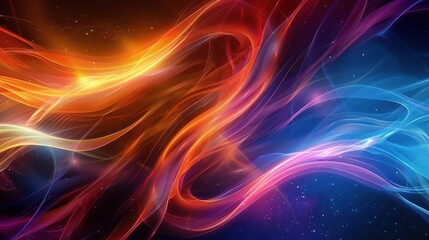 Obraz premium Celestial Watercolor. A serene blend of natural elements and vibrant hues