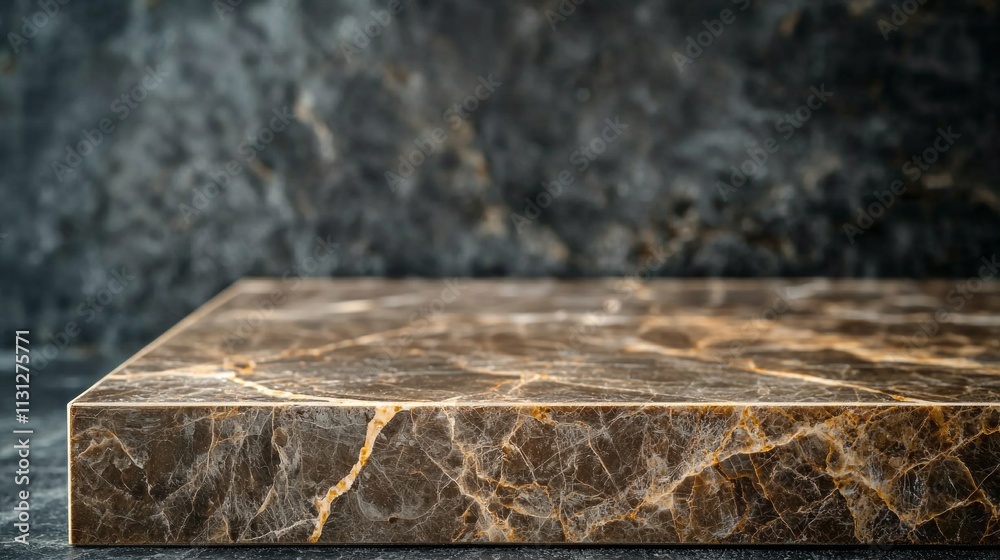 Aufkleber this close-up view highlights a luxurious marble tabletop, featuring striking veins and textures. it