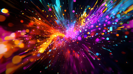Naklejka premium A vibrant wallpaper of beautiful colors, perfect for New Year celebrations