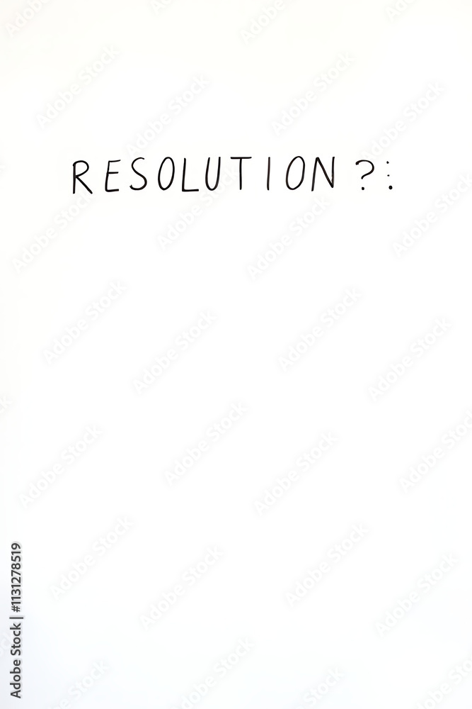 Aufkleber Handwritten notes for a 2021 resolution are written on a clean white background with plenty of empty space to brainstorm ideas._00004_