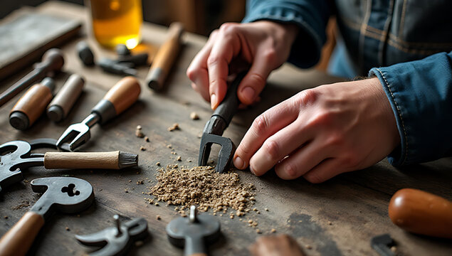 Hand tools and equipment are essential for DIY projects and can also be used by craftsmen and artists._00004_