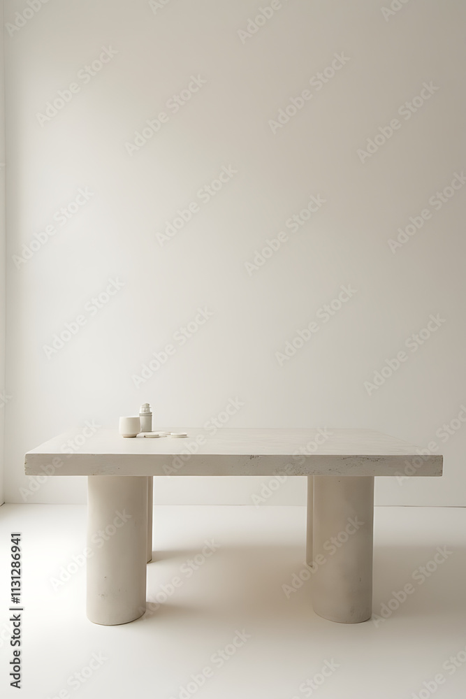 Aufkleber Conrete table with plain backdrop for showcasing products or serving as a key element in visual design concepts._00002_
