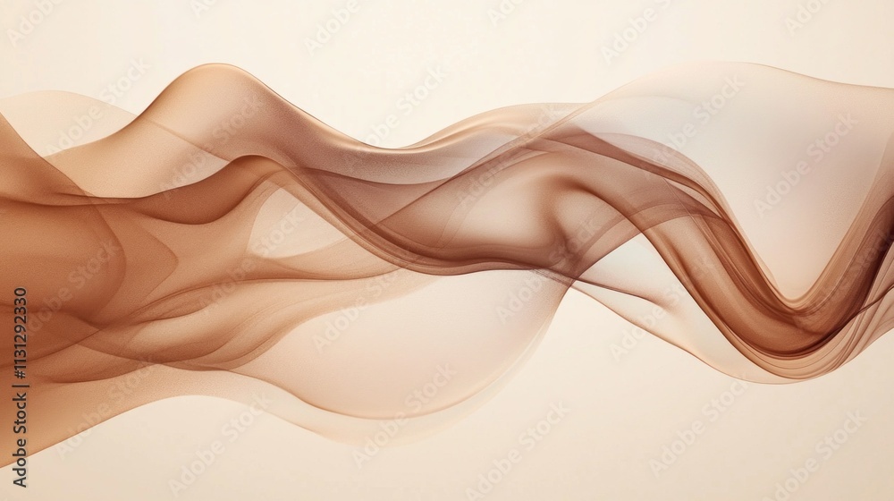 Poster delicate waves of mocha hues flow gracefully, embodying a sense of calmness and warmth. this artisti