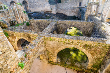 Ruins of the residence of the Infante Don Henrique, Convent of Christ, year 1162, Tomar, Santarem...