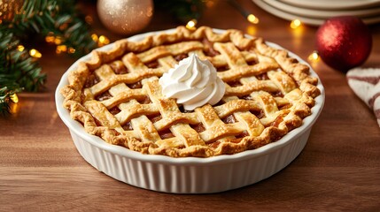 Delicious Homemade Apple Pie Festive Holiday Dessert Sweet Treat