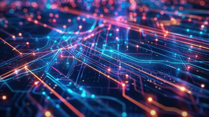 Neon Waves. Electronic Music Vibes concept