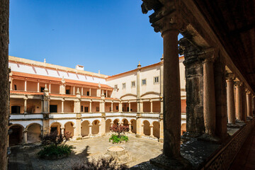 main cloister, convent of Christ, year 1162, Tomar, Santarem district, Medio Tejo, central region,...