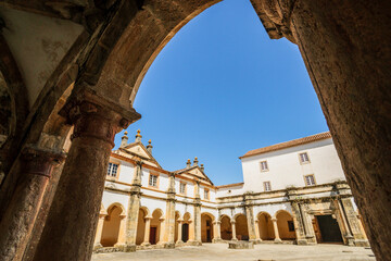 Obraz premium Convent of Christ, year 1162, Tomar, Santarem district, Medio Tejo, central region, Portugal, Europe