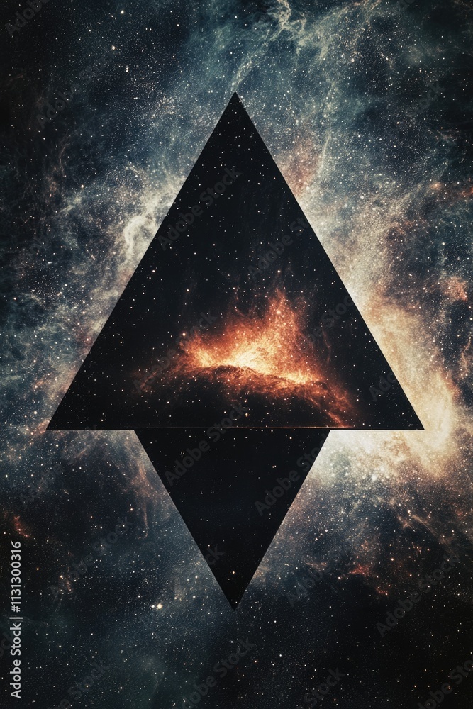 Wall mural galaxy triangle