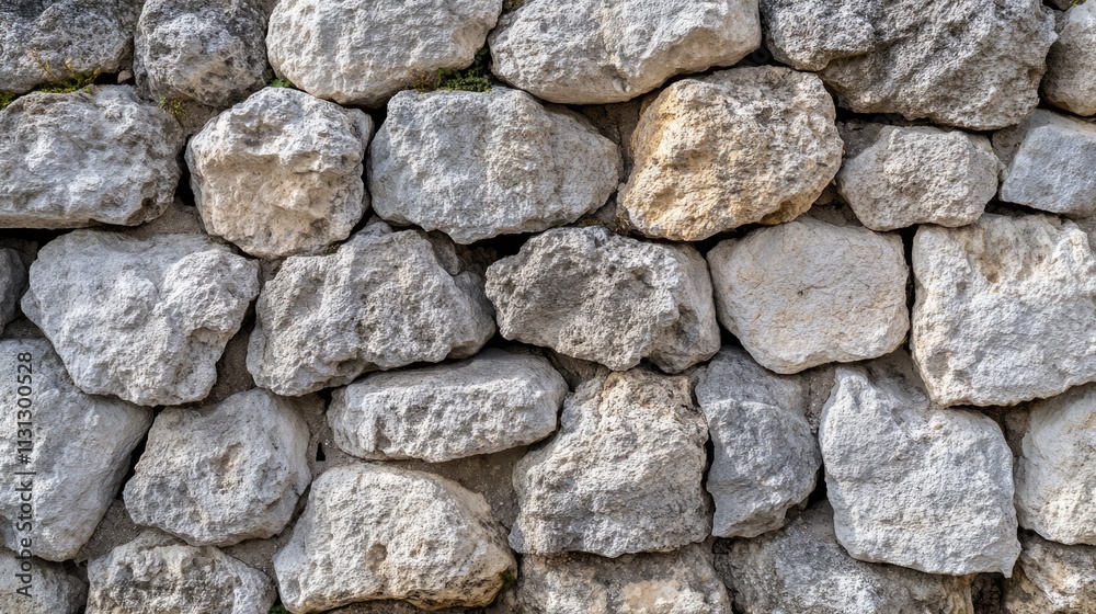 Poster textured closeup of a rustic limestone wall showcasing natural stone formation and unique surface ch
