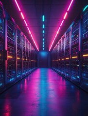 Fototapeta premium Data Center Server Rows
