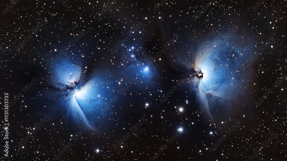 Poster Stunning cosmic nebula with brilliant stars illuminating the vastness of space in a mesmerizing celestial display