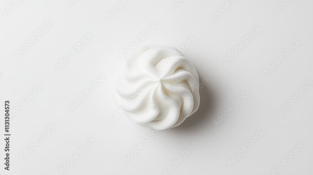 Aufkleber white marshmallow treat on a light white background showcasing a soft and fluffy texture perfect for