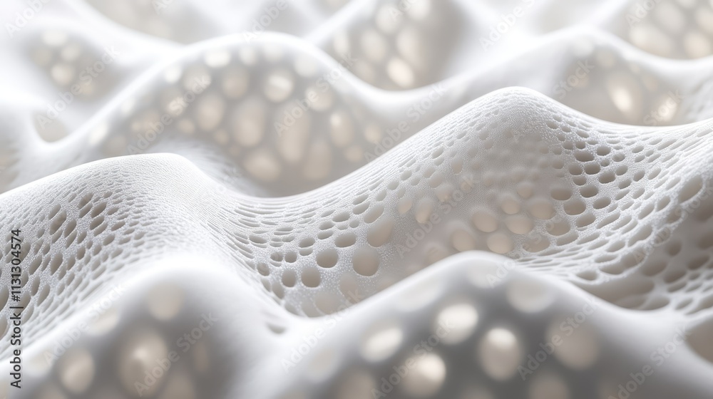 Poster Textured Layered Mattress Inserts with Close-Up Focus on Unique Pattern and Foam Structure