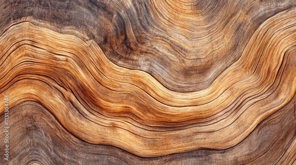 Poster Natural Redwood Wood Grain Texture with Flowing Patterns Abstract Background for Design and Artistic Applications