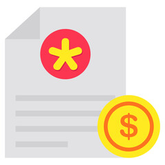 Obraz premium Trendy design icon of medical bill