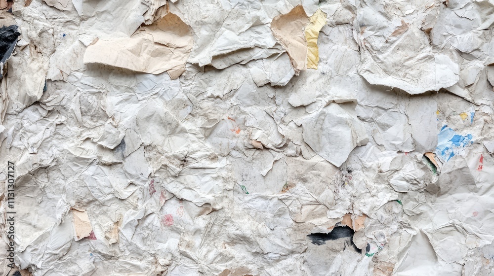 Poster Recycled paper texture background showcasing natural fibers and subtle color variations for eco-friendly design projects