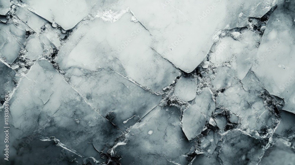 Poster Marble texture background with cracks and variations in gray and white tones, perfect for elegant design or abstract projects.