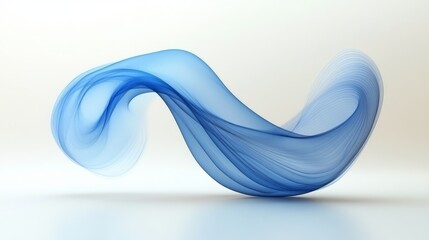 Abstract blue wave pattern on soft background