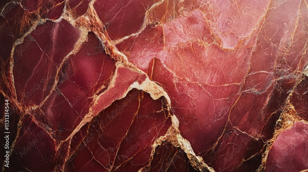 Poster elegant crimson marble texture with intricate veins and patterns suitable for sophisticated design b