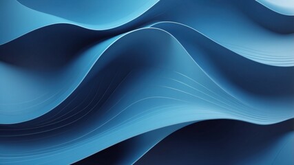 Fototapeta premium blue wave background with soft lines