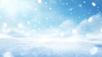 A soft and snowy landscape