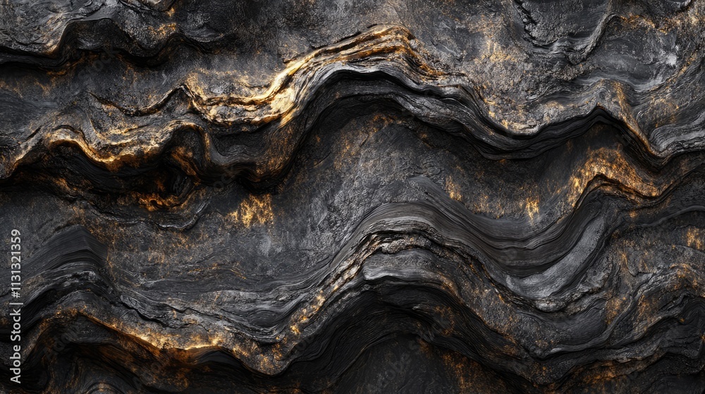 Leinwandbilder Lava Flow Texture Abstract Background with Wavy Patterns and Rich Color Variations for Digital Photography and Graphic Design Use