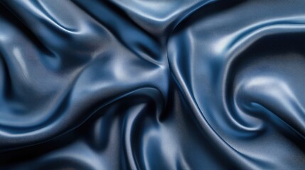 Fototapeta premium Elegant blue satin fabric texture for sophisticated background designs and creative projects.