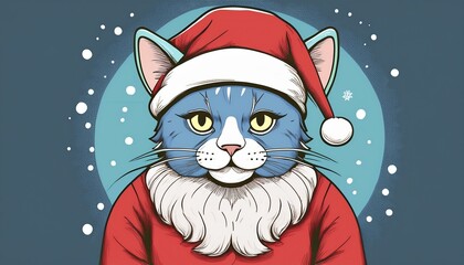 Cat in Santa Outfit