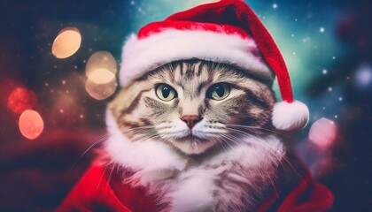 Cat in Santa Outfit
